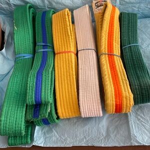 TAE KWON DO Belts - Lot of 6pcs - Various Colors